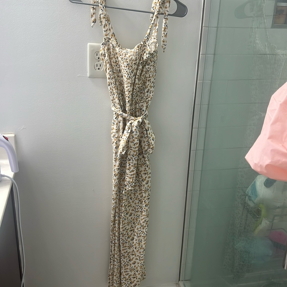 NWT Abercrombie & Fitch Yellow Floral Jumpsuit | SP